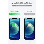 شارژر دیواری اپل 20 وات مدل B/A، اتصال 3 پین، درگاه خروجی USB-C - اورجینال